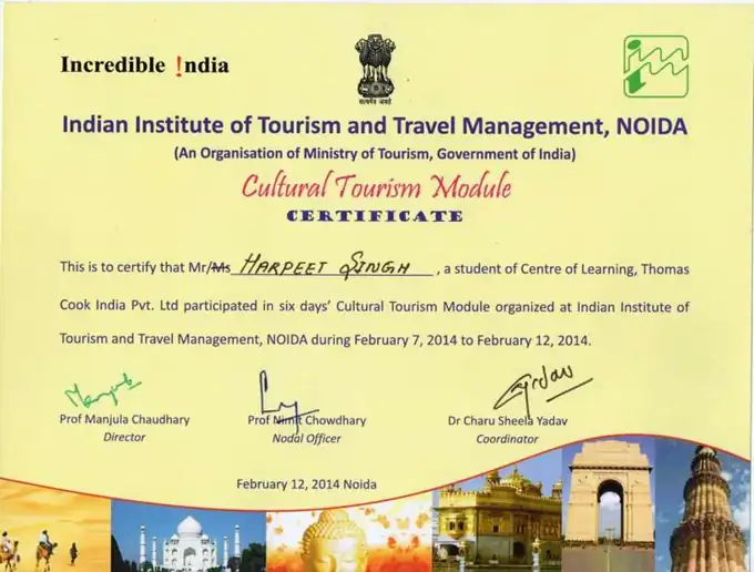 Cultural Tourism Module – IITTM Noida – Ministry of Tourism, Govt. of India